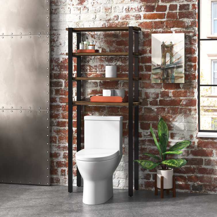 Steelside™ Pomona 64" Height Rustic Industrial Solid Wood and Metal